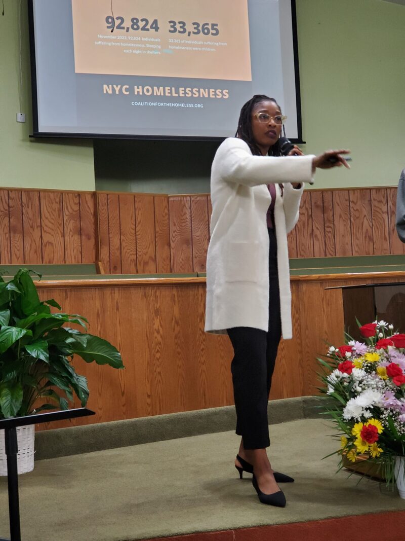 Pastor Michelle Odinma presenting